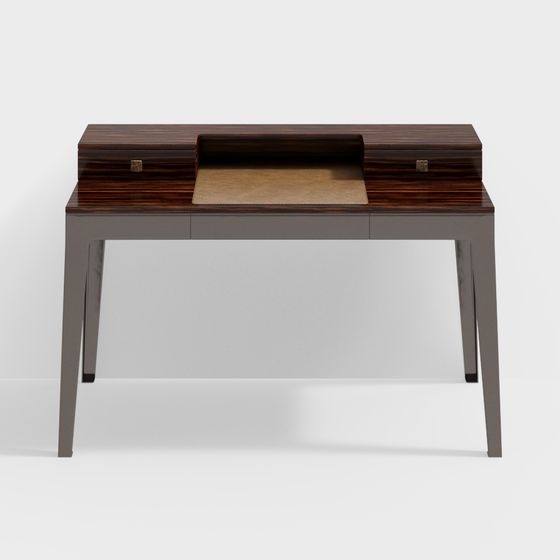 Minimalist Low-Poly Office Desk 3D model