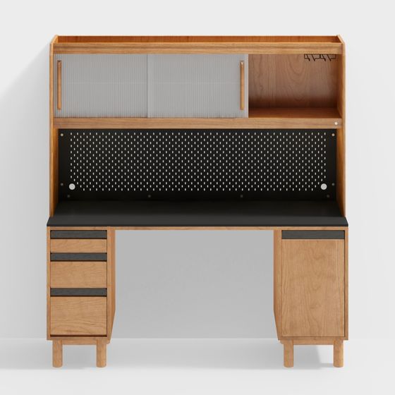 Mid-Century Desk 3D model