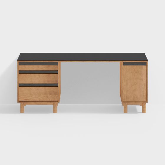 Scandinavian-Style Desk 3D model