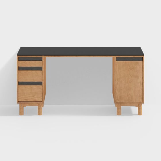 Nordic Style Desk 3D model for Modern Interiors