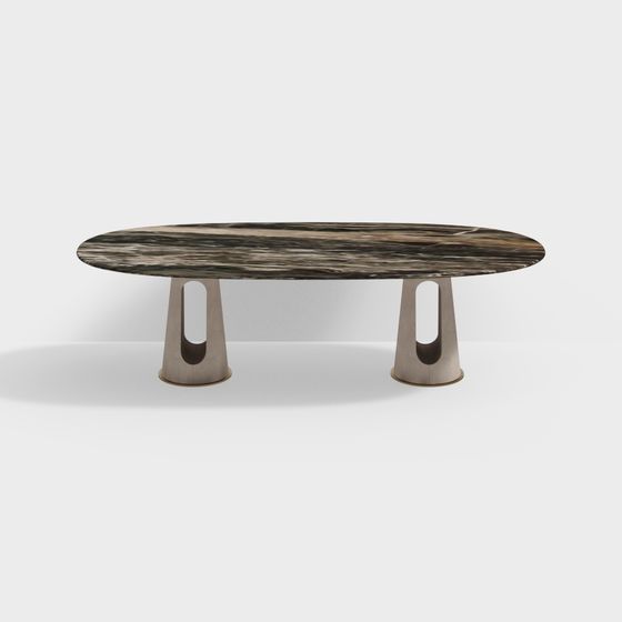 Urban Minimalist Dining Table 3D model