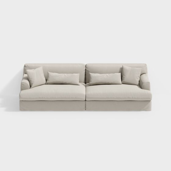 Elegant Minimalist Sofa 3D Model