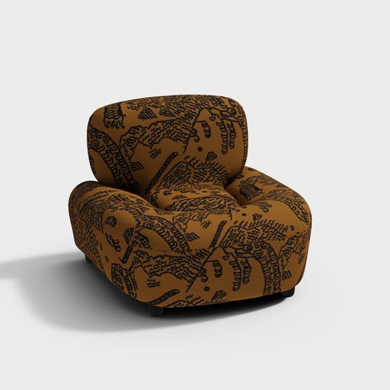 Low-Polygon Art-Inspired Sofa 3D model