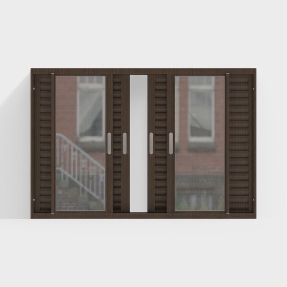 Elegant Low-Poly Shutter 3D model