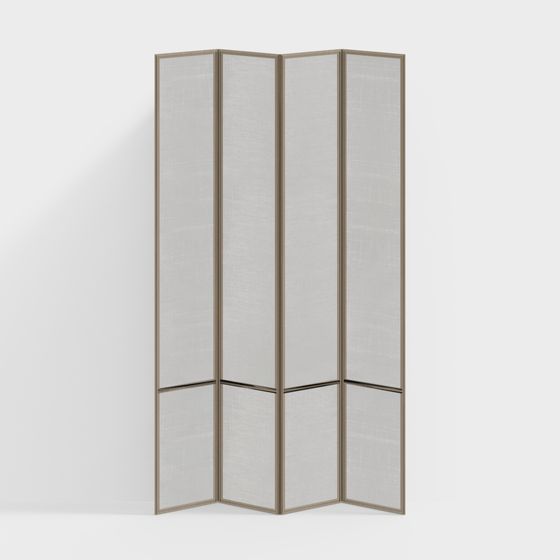 Stylish Low-Poly Folding Screen 3D model