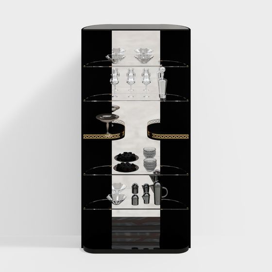 Art Deco Display Cabinet 3D model