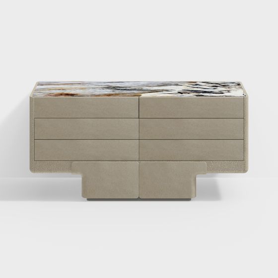 Modern Minimalist Nightstand 3D model