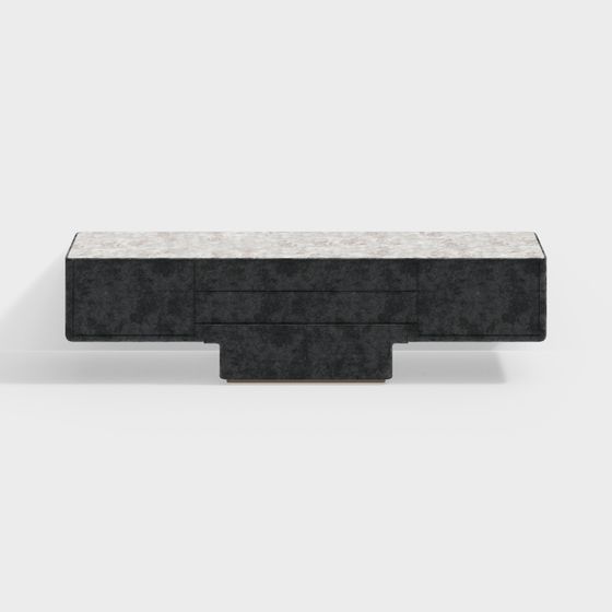 Minimalist Industrial Style TV Cabinet 3D model