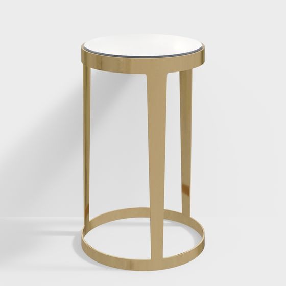 Luxurious Golden Round Table 3D model