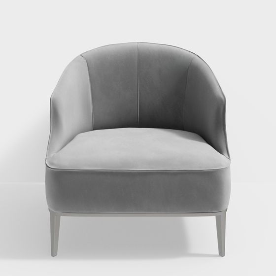 Cozy Velvet Chair 3D model