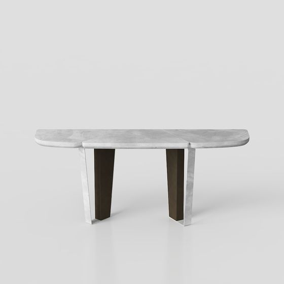 Stylish Concrete Art Table 3D model for Creative Spaces