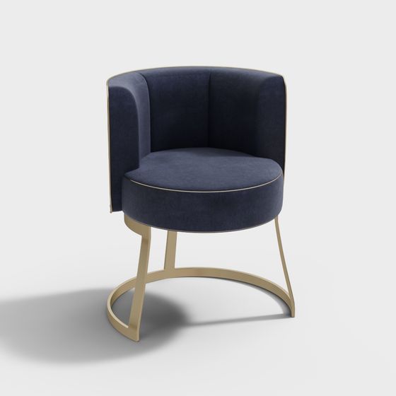 Velvet Comfort Chair 3D model