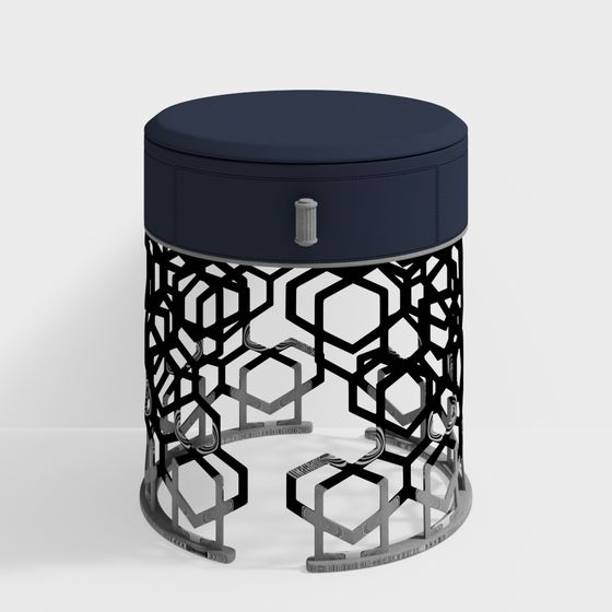 Geometric Charm Stool 3D model