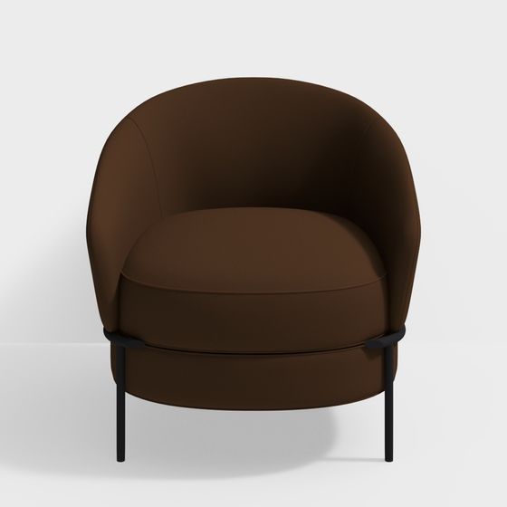 Curved Armchair 3D Model for Modern Spaces