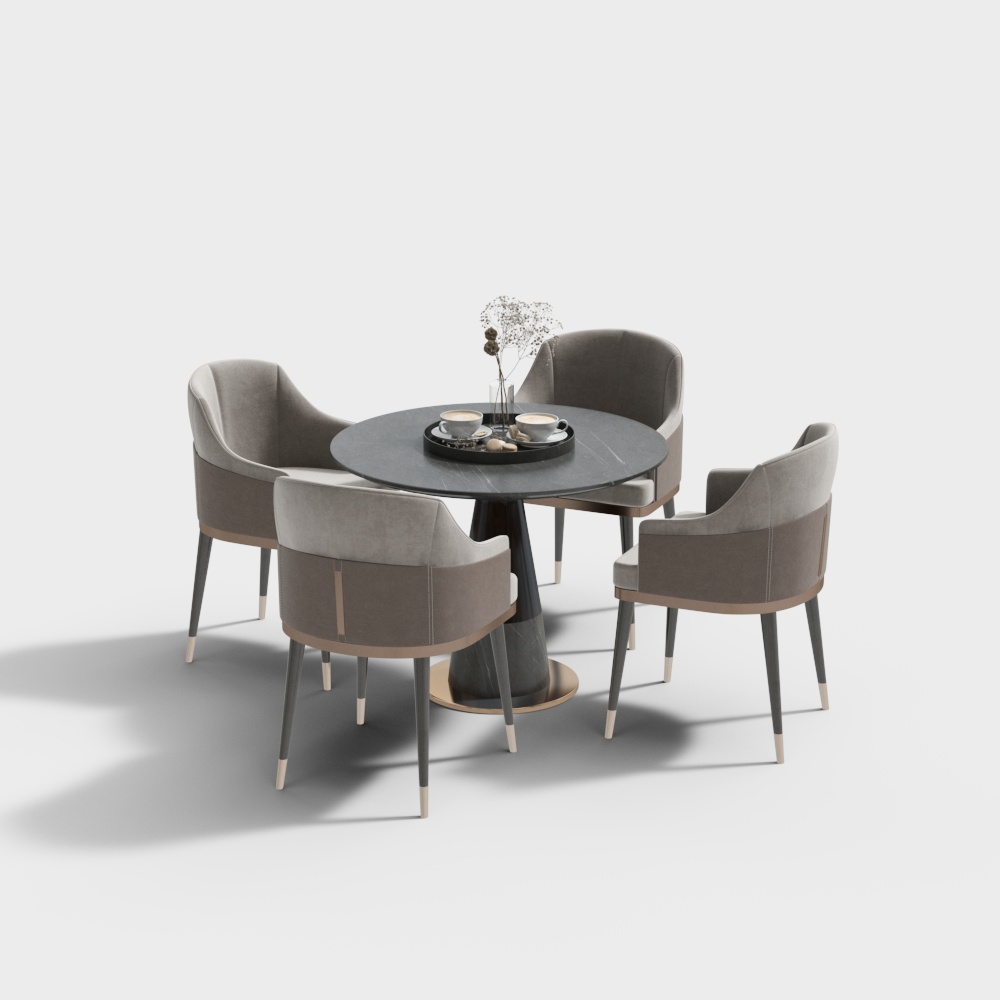 Modern Leisure Table and Chair Combination 3D Model ID_1131558992