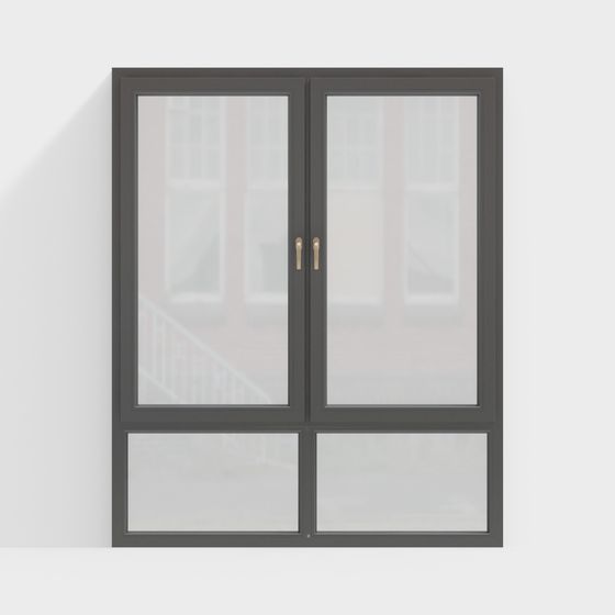 Elegant Double Door 3D model for Modern Architecture