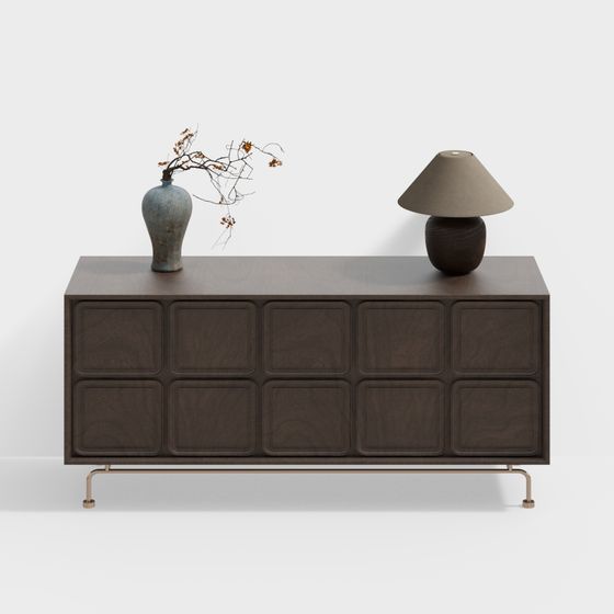 Minimalist Storage Cabinet 3D model