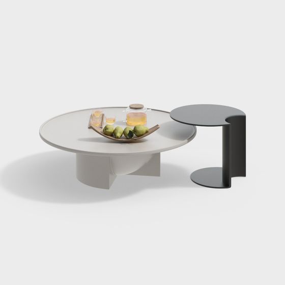 Sleek Low-Poly Coffee Table 3D model