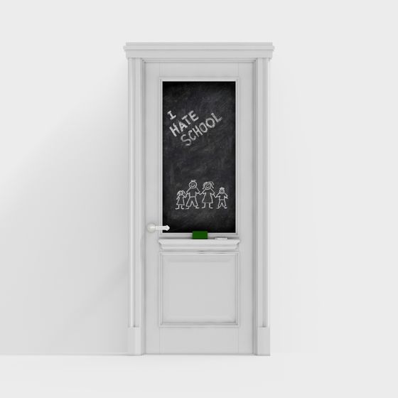 Chalkboard Classroom Door 3D model