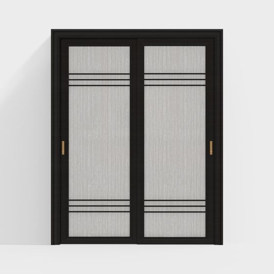 Minimalist Double Door 3D model