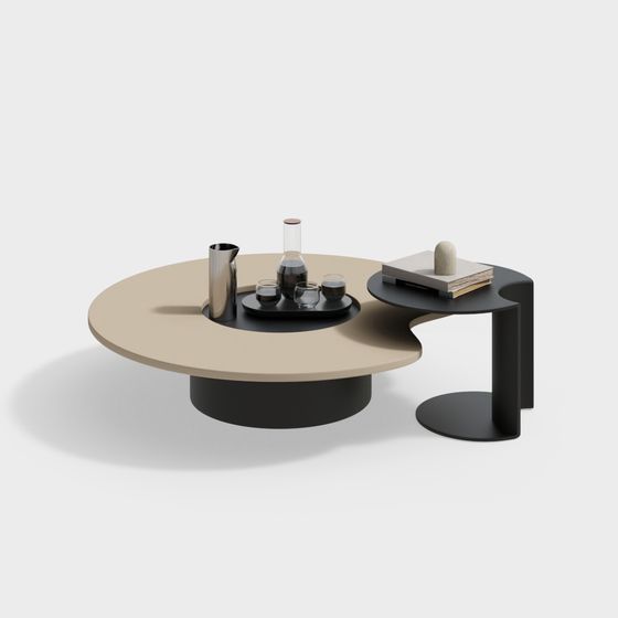 Sleek Low-Poly Coffee Table 3D model