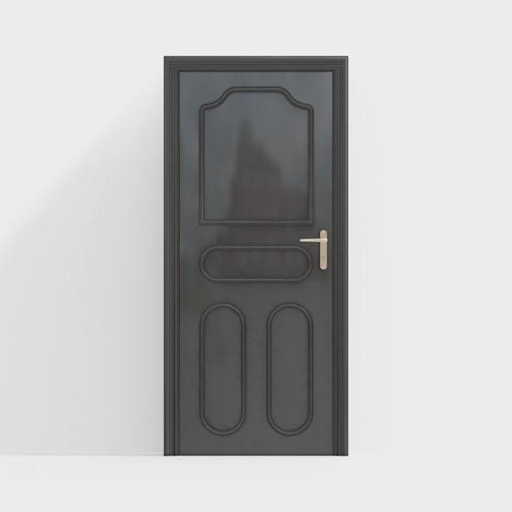 Classic Arched Glass Door 3D model