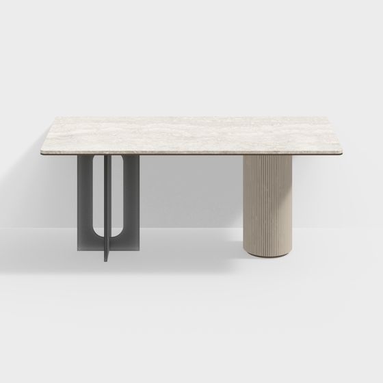 Urban Light Dining Table 3D model for Modern Spaces