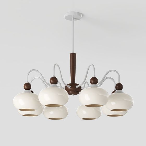 Elegant Low-Poly Chandelier 3D model for Modern Interiors