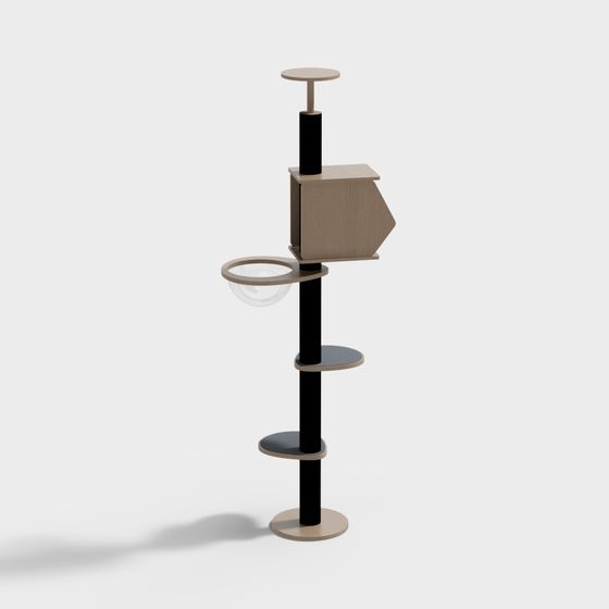 Urban Tower Low-Poly 3D model