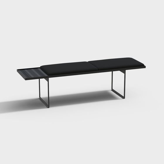 Elegant Minimalist Long Bench 3D model