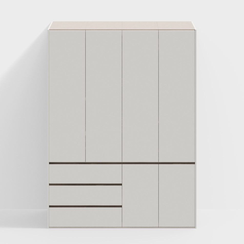 Urban Storage Cabinet 3D Model – Modern Low-Poly Design
