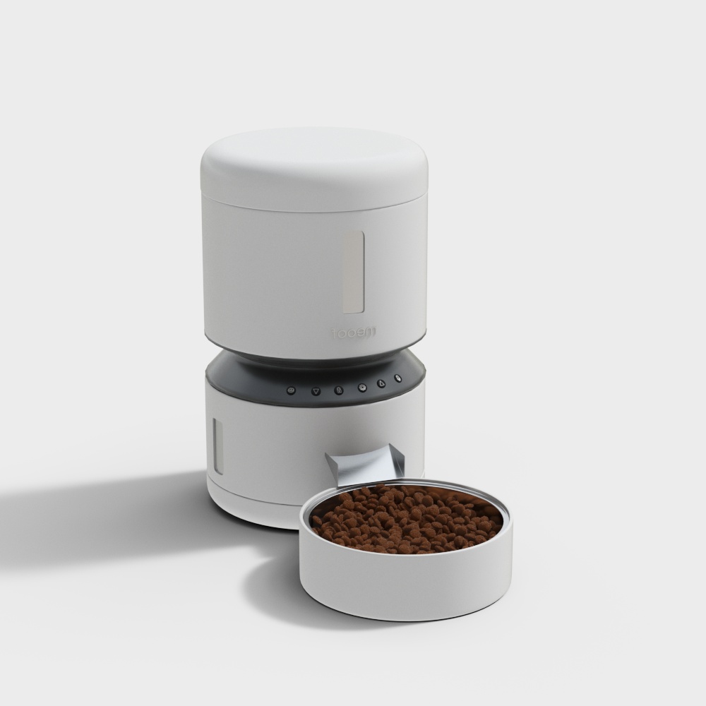 Smart Pet Feeder 3D Model in Modern Minimalist Style