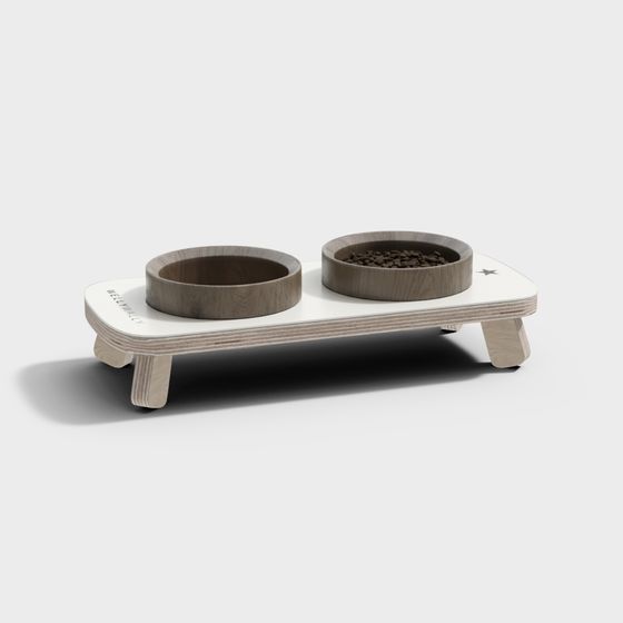 Warm Minimalist Pet Bowl 3D model