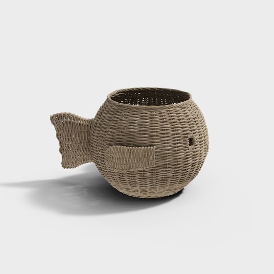 Low-Poly Woven Teapot 3D model