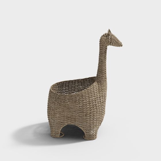 Lifelike Low-Poly Giraffe 3D Model