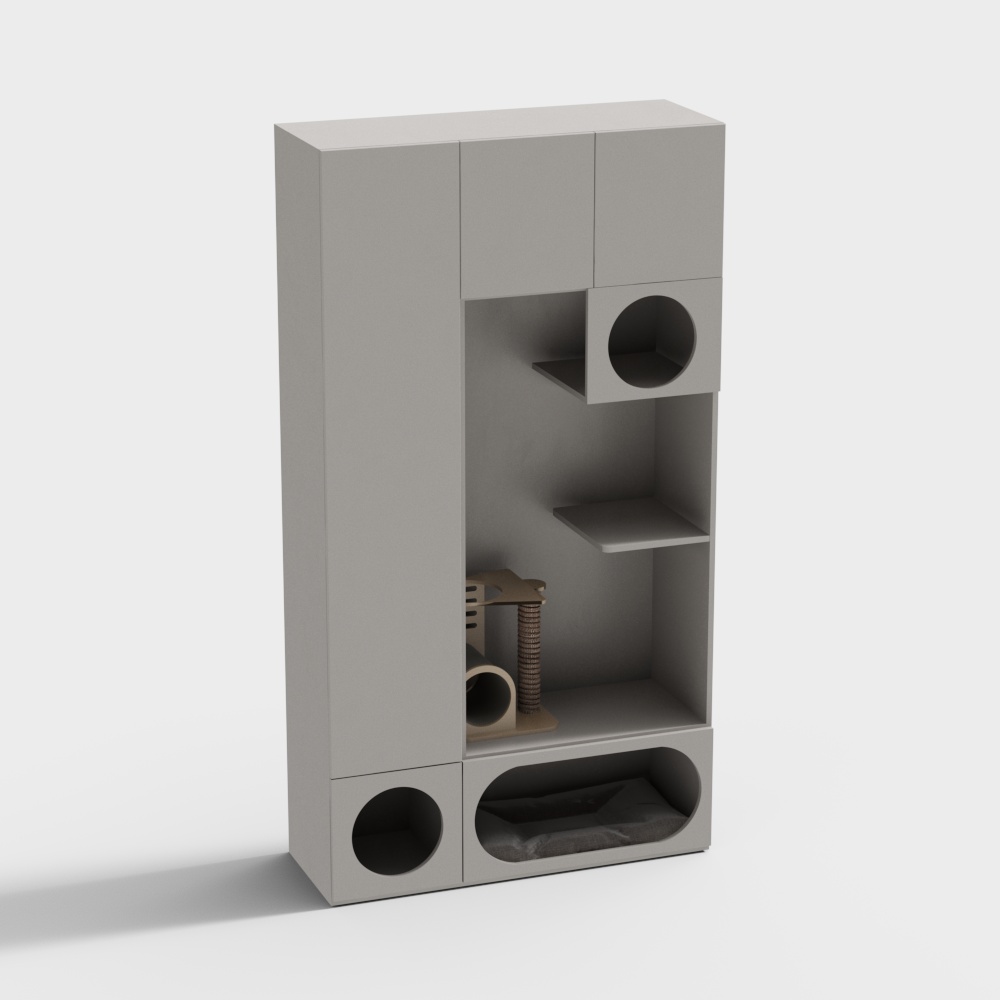 Modern Minimalist Cat House 3D model
