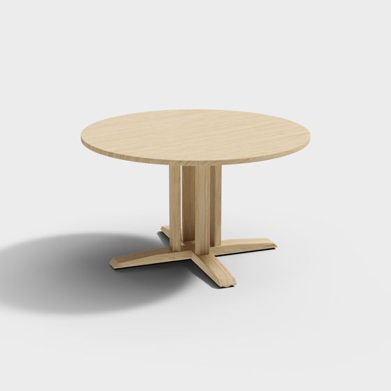 Low-Poly Round Table 3D model Design