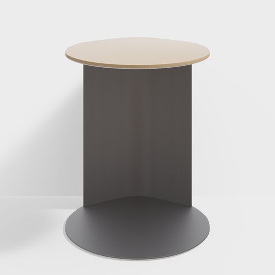 Stylish Cylindrical Side Table 3D model