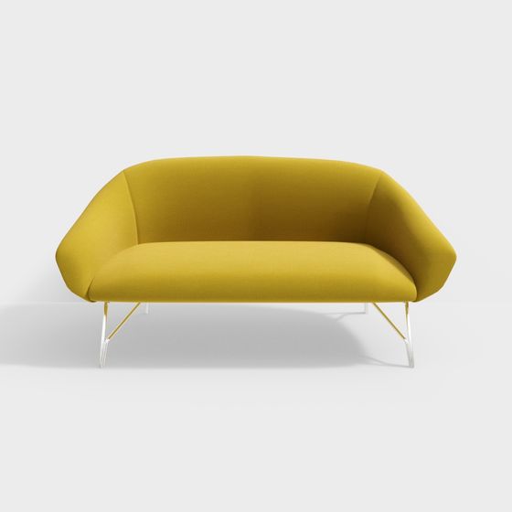 Curve Sofa 3D model - Unique Modern Design