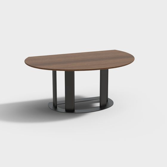 Elegant Oval Conference Table 3D model