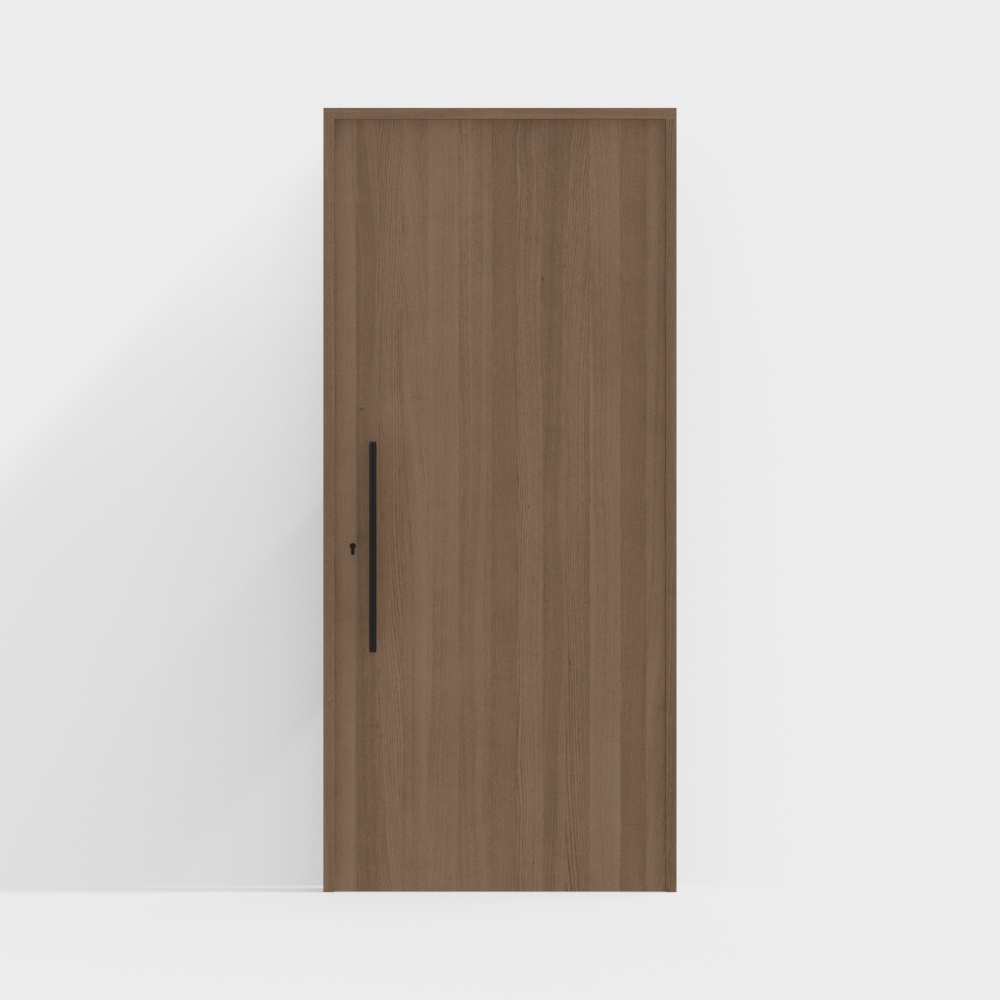 モダン無垢木の単開きドア