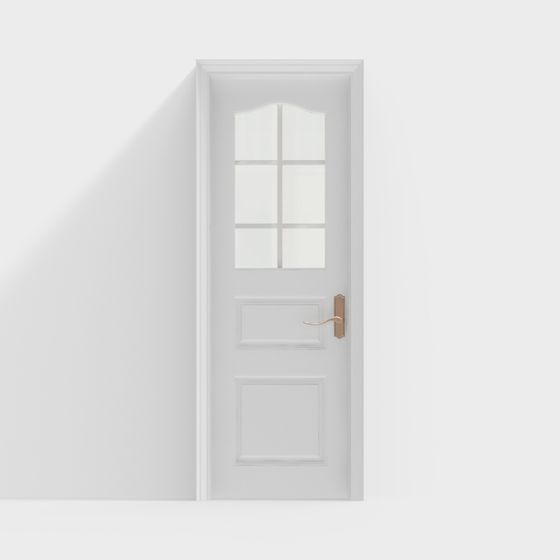 Elegant European Style Door 3D model