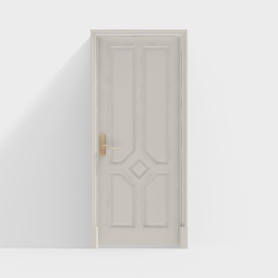 Stylish Low-Polygon Door 3D model for Interior Spaces