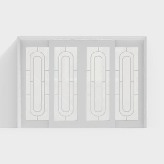 Art Deco Sliding Doors 3D model