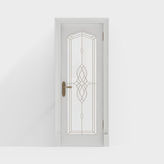 Elegant Low-Polygon 3D Model Door