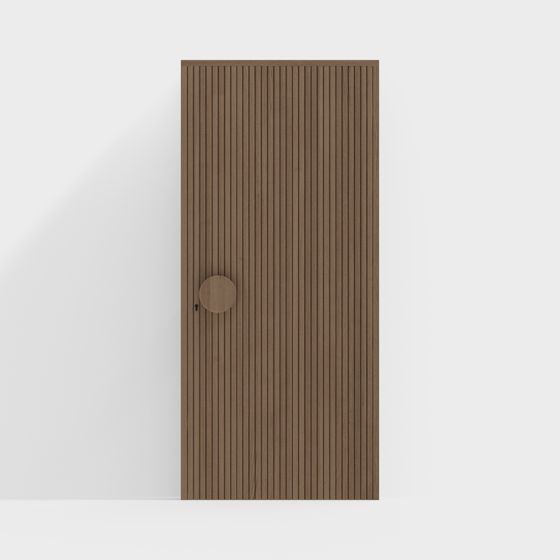 Stylish Wood Grain Door 3D model