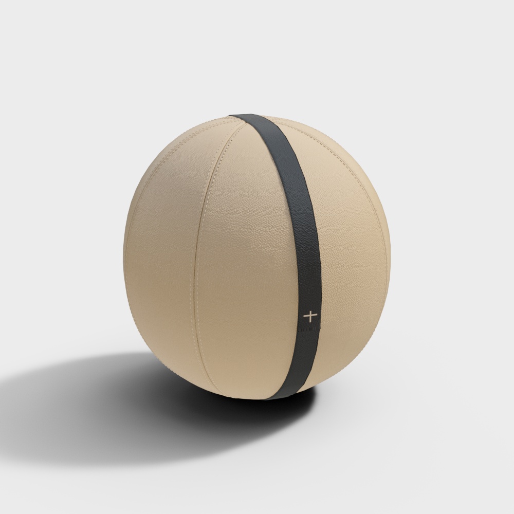 Retro Basketball 3D Model – Vintage Leather Texture