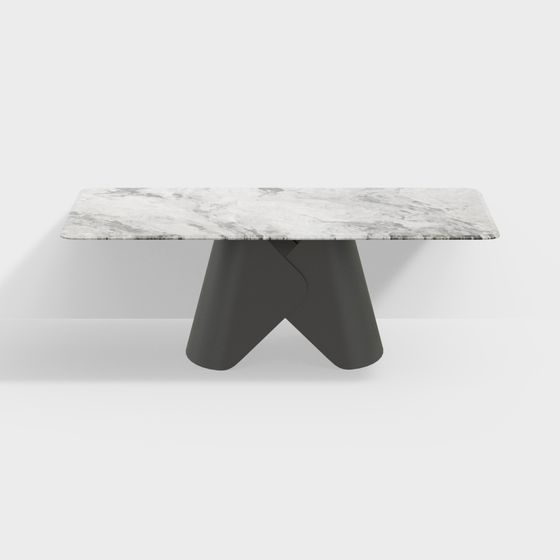 Elegant Marble Dining Table 3D model