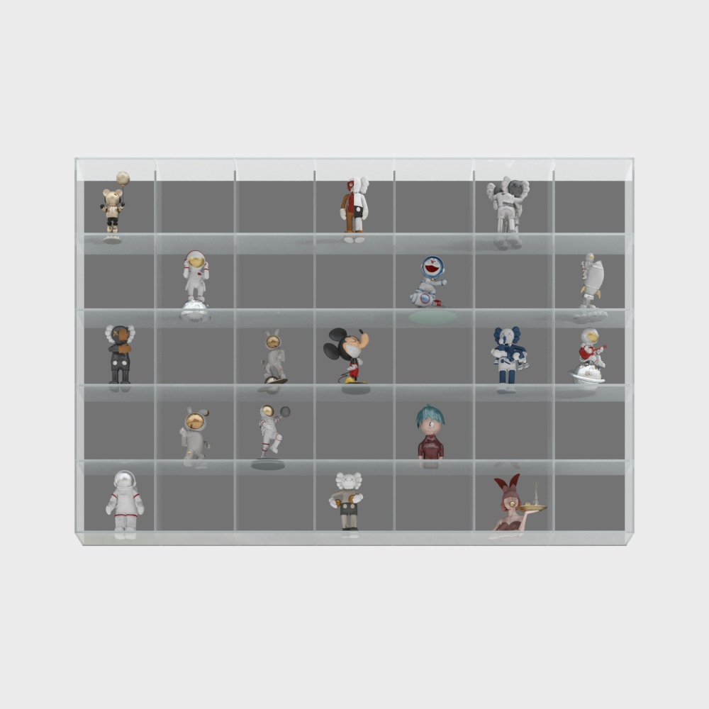 Wall-Mounted Figurine Display Cabinet