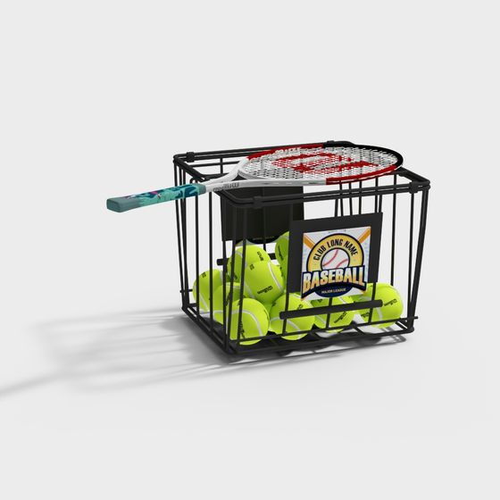 Dynamic Tennis Equipment Basket 3D model